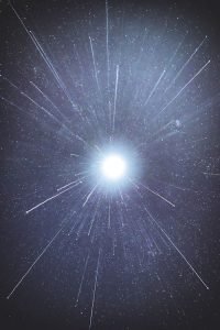 Star Burst in Night Sky