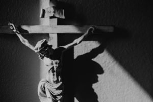 Jesus on Cross in Black and White